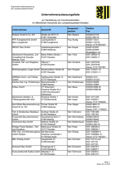Unternehmerzulassungsliste - Stadtentw&auml;sserung Dresden