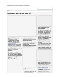 Gro&szlig;artiges im Detail: Die Sieger stehen fest!