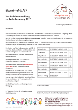 Elternbrief 12/16 - Mittagsbetreuung Großaitingen