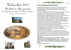 Pfarrbrief - St. Franziskus, Romsthal