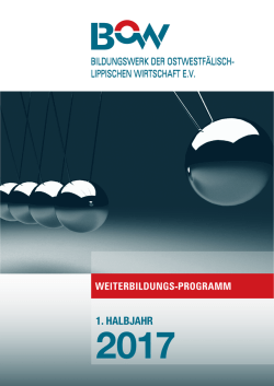 BOW-Programm für das 1. Halbjahr 2017