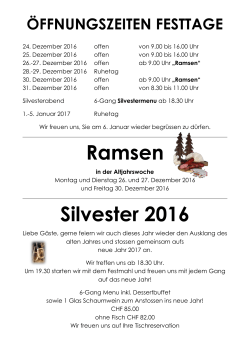 Ramsen Silvester 2016