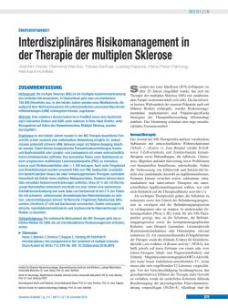 Interdisziplin&auml;res Risikomanagement in der Therapie der multiplen