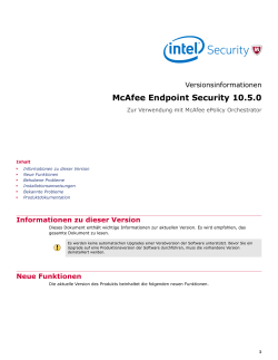 Endpoint Security 10.5.0 Versionsinformationen
