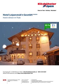 Hotel Loipenstub`n GesmbH in Brixen im Thale