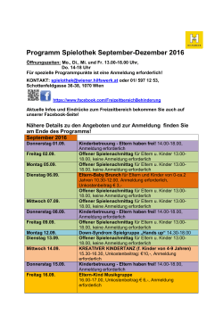 Programm Spielothek September-Dezember 2016