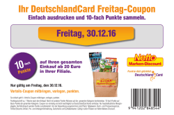 Ihr DeutschlandCard Freitag-Coupon