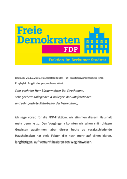 Rede der FDP-Fraktion