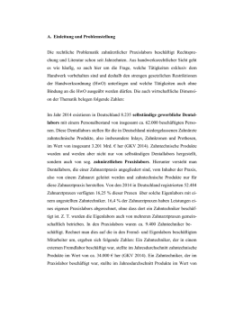 dowload &ldquo;auszug&ldquo; - AVZ Arbeitgeberverband Zahntechnik