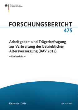 (BAV 2015)  - Bundesministerium für Arbeit und Soziales