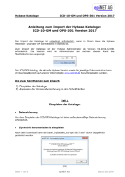 ICD-10-GM und OPS-301 Version 2017