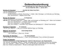 Gottesdienstordnung Steinerkirchen/Tr.