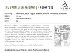 THE BARN Brüh Anleitung - AeroPress