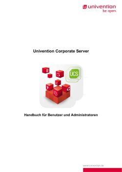 Univention Corporate Server - Handbuch für Benutzer und
