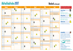 2017 Abfallkalender Haslach im Kinzigtal