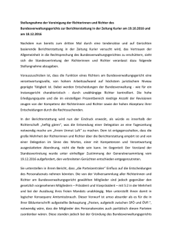die Stellungnahme lesen&hellip; - Verwaltungsrichter