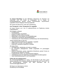 Rüschlikon / Gemeinde am Zürichsee (5-10 WL)