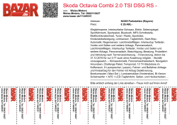 Skoda Octavia Combi 2.0 TSI DSG RS - Verbrauch: 6.5 l