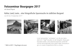 Fotoseminar Bourgogne 2017