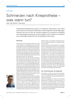 Schmerzen nach Knieprothese – was wann tun?