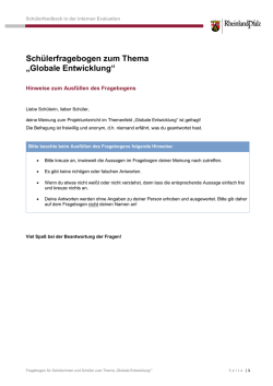 Globale Entwicklung
