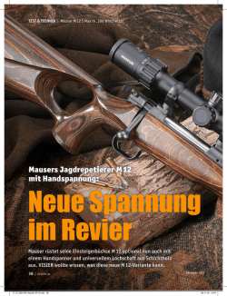 Mausers Jagdrepetierer M 12 mit Handspannung