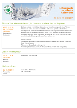 Ergebnisse als pdf drucken - Naturpark Zirbitzkogel