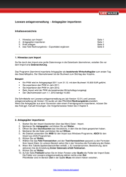 Importanleitung - Lern-Ware