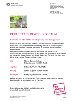 Begleiteter Bewegungsraum