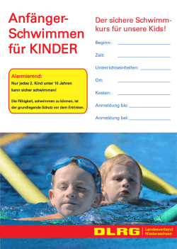 Plakat Kinderschwimmen II