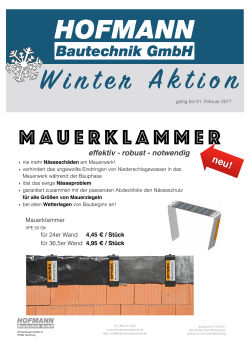 Mauerklammer - Hofmann Bautechnik