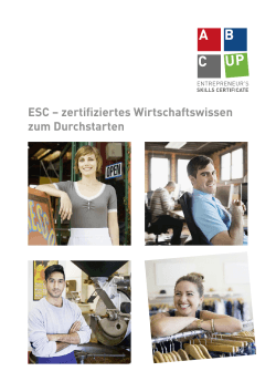 ESC Flyer - Entrepreneur`s Skills Certificate