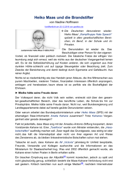 Heiko Maas und die Brandstifter
