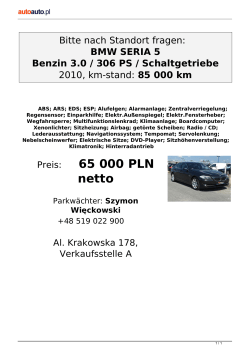 Bitte nach Standort fragen: BMW SERIA 5 Benzin 3.0 / 306 PS