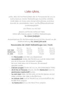 Infomappe mit Speisevorschl&auml;gen
