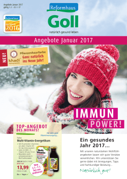 Natürlich gut! Angebote Januar 2017