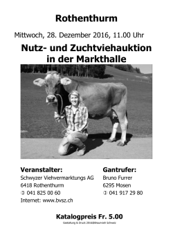 Katalog - Vieh aus der Zentralschweiz