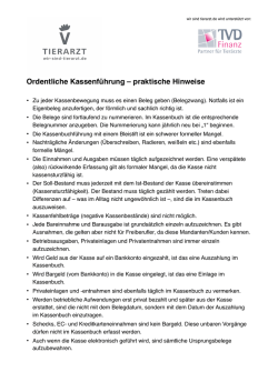 Praktische Hinweise zur ordentlichen Kassen - wir-sind