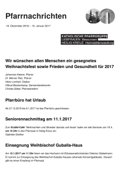 verfügbar - Katholische Pfarrgemeinde Heilig Kreuz Darmstadt