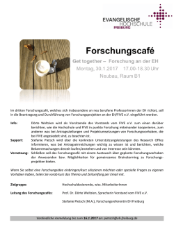 Im dritten Forschungscaf&eacute;, welches sich insbesondere an neu
