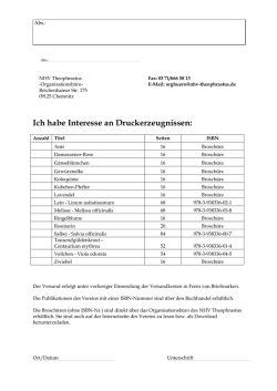 Ich habe Interesse an Druckerzeugnissen: