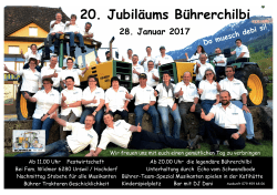 20. Bührerchilbi 2017 (Flyer), veranstaltet vom Bührer - Team
