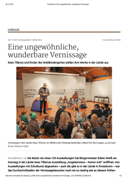 Eine ungew&ouml;hnliche, wunderbare Vernissage - la