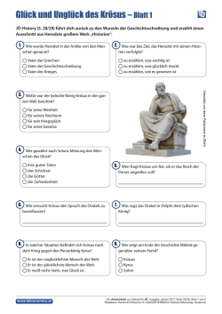Gl&uuml;ck und Ungl&uuml;ck des Kr&ouml;sus &ndash; Blatt 1