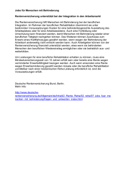 Integration durch Rentenversicherung