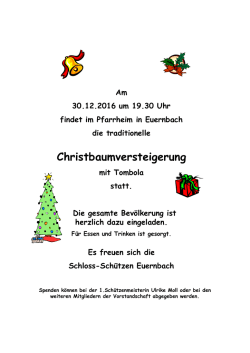 Christbaumversteigerung - Schloß