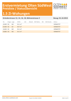 Preisliste nach Objektart - Sturzenegger Immobilien AG