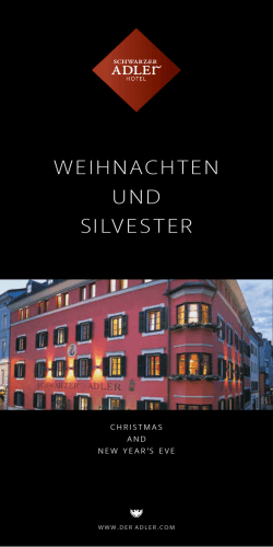 Weihnachten und Silvester 2016 - Romantikhotel Schwarzer Adler