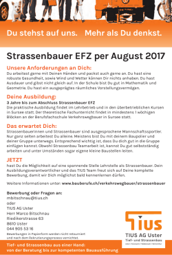 Strassenbauer EFZ per August 2017