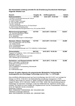 Hansestadt Lüneburg schreibt für die Erweiterung der Grundschule